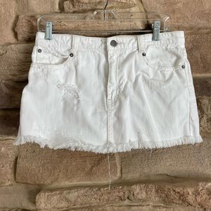 Free people white mini skirt